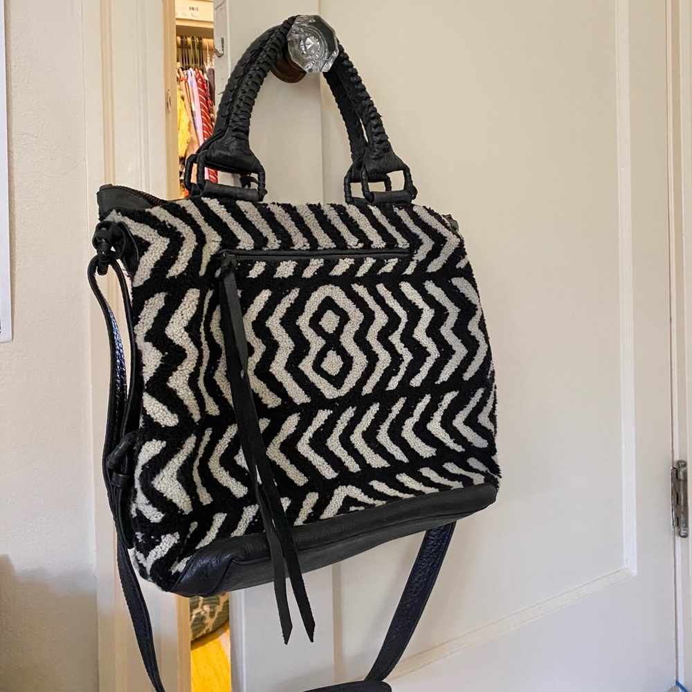 Cleobella Black and White Crossbody Bag